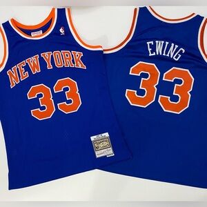 Mitchell & Ness Blue and Orange New York Jersey